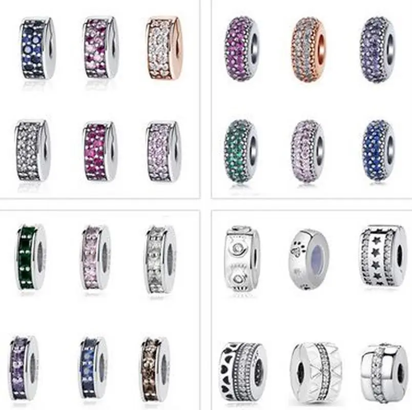 Копия серебра 925 фиксированная Пряжка безопасная цепочка корона подвеска