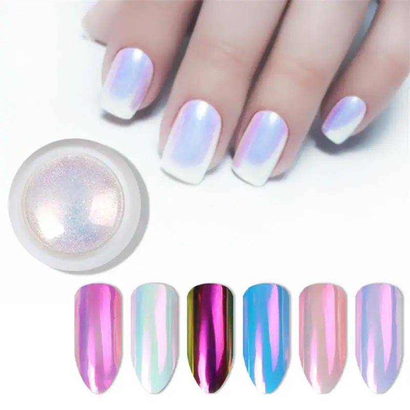 

Neon Symphony Pearl Solid Mirror Nail Powder Glitter Dust Holographic Nails Art UV Gel Polish Chrome Pigment Nail Decorations