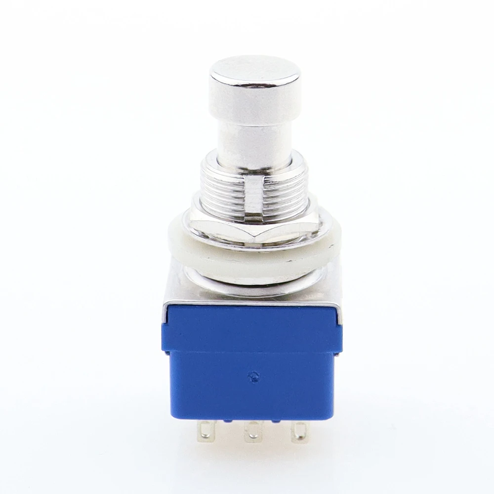 

9-pin 3PDT Guitar Effects Pedal Box Stomp Foot Metal Switch True Bypass Hot Selling blue