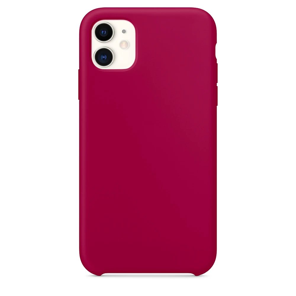 Rose Red Роскошный официальный силиконовый чехол для телефона с логотипом для Apple iPhone 7 8 6 s 6S Plus чехол для iPhone XR X XS 11 Pro Max получехол iPhone 6Plus 6sPlus 7Plus 8Plus XSMAX 11ProMax 11Pro LOGO - Цвет: Rose Red