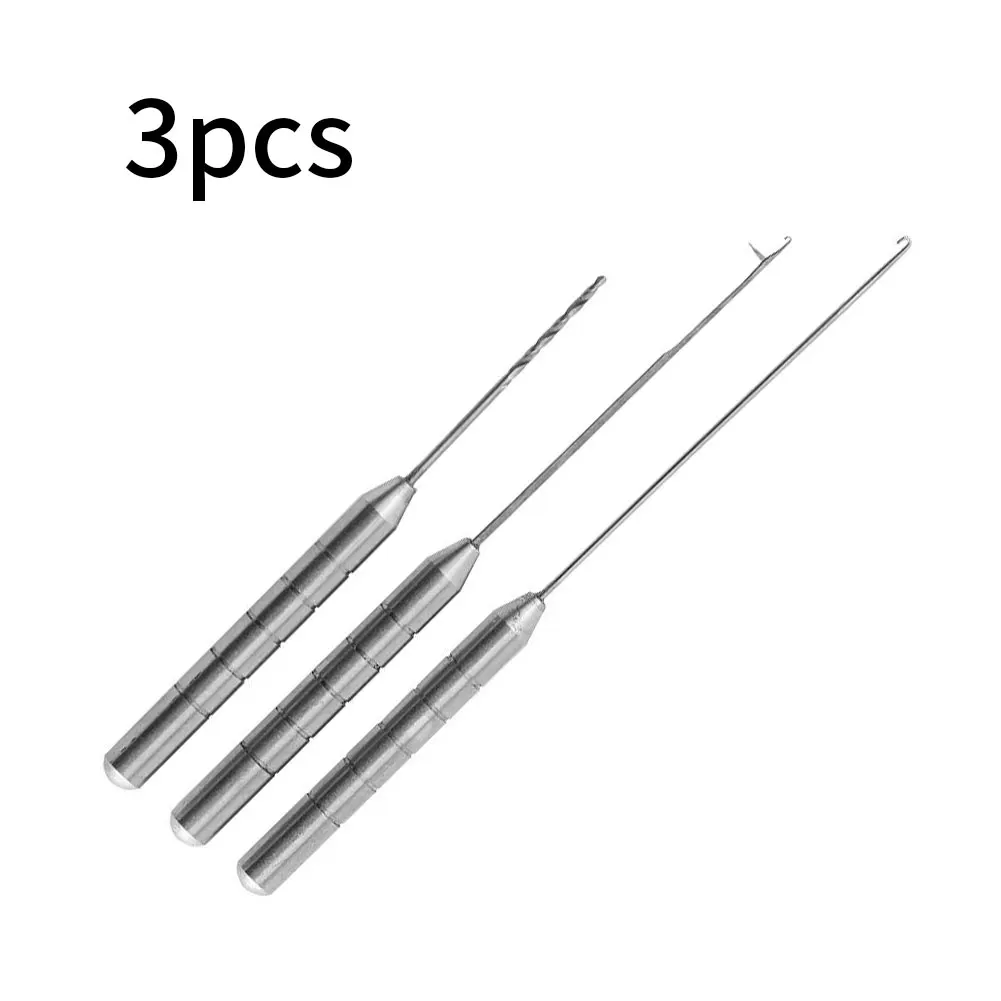 

Fishing Tools Aluminum Alloy 3 in 1 Combo Set Carp Fishing Rigging Bait Needle Fish Drill Tackle Tool Fishing Accessories