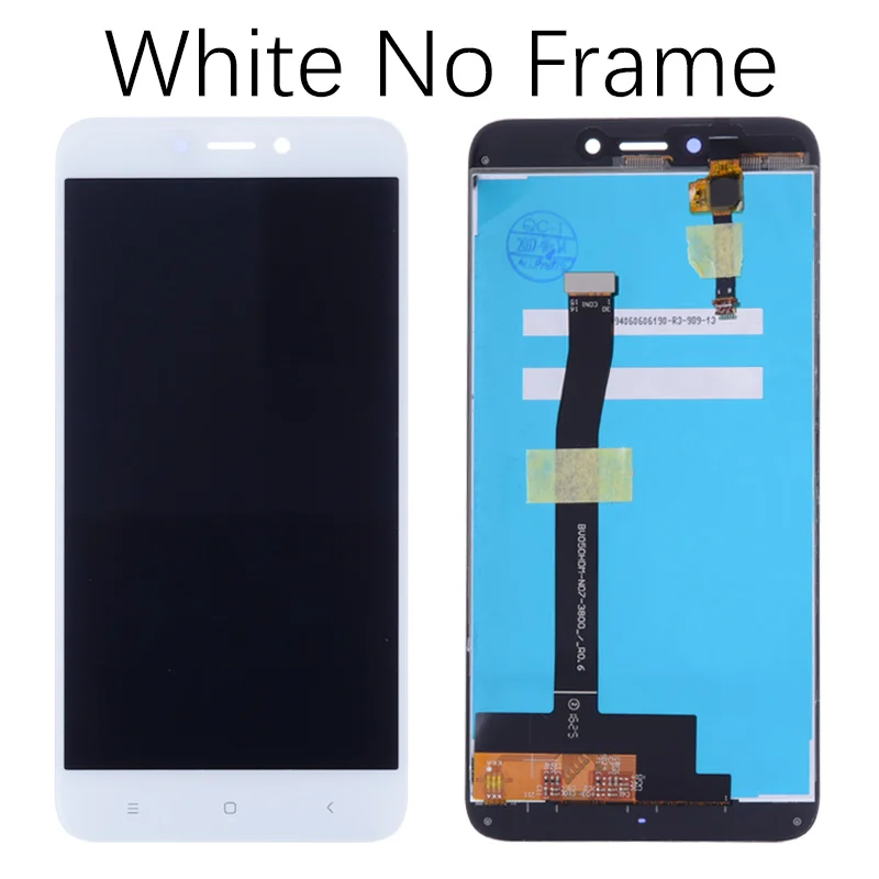 White No Frame Дисплей для XIAOMI Redmi 4X / 4X Pro / 4X Prime LCD в сборе с тачскрином на рамке 5.0'' черный белый золото - Цвет: White No Frame