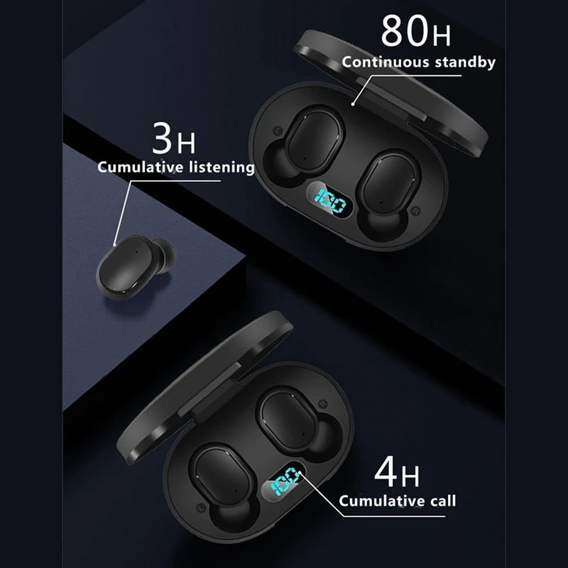 A6L TWS беспроводные наушники со светодиодным дисплеем Bluetooth V5.0 гарнитуры с