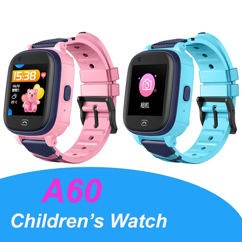 Детские умные часы A60 с подключением Wi-Fi, фитнес-браслетом и функцией GPS, водонепроницаемыми (IP67), с поддержкой 4G SIM-карты, мобильным смарт-часами для детей.