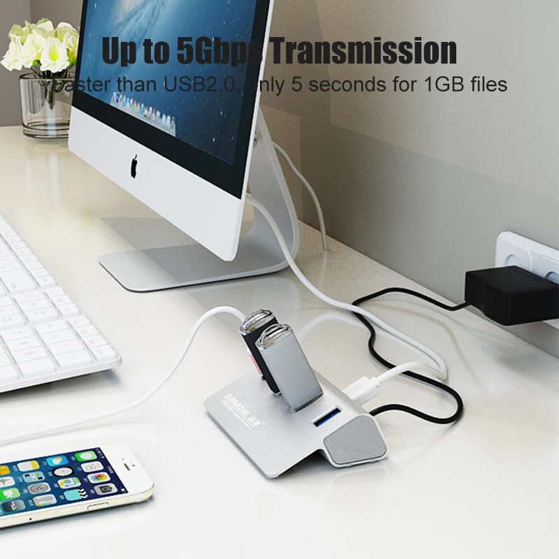 SAMZHE USB 3 0 концентратор 4 порта удлинитель для настольного компьютера
