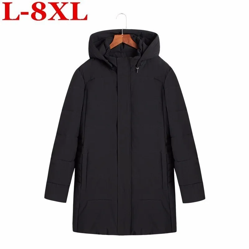 Размера плюс 8XL 7XL 6XL 5XL зимнее теплое пальто на каждый день мужская куртка