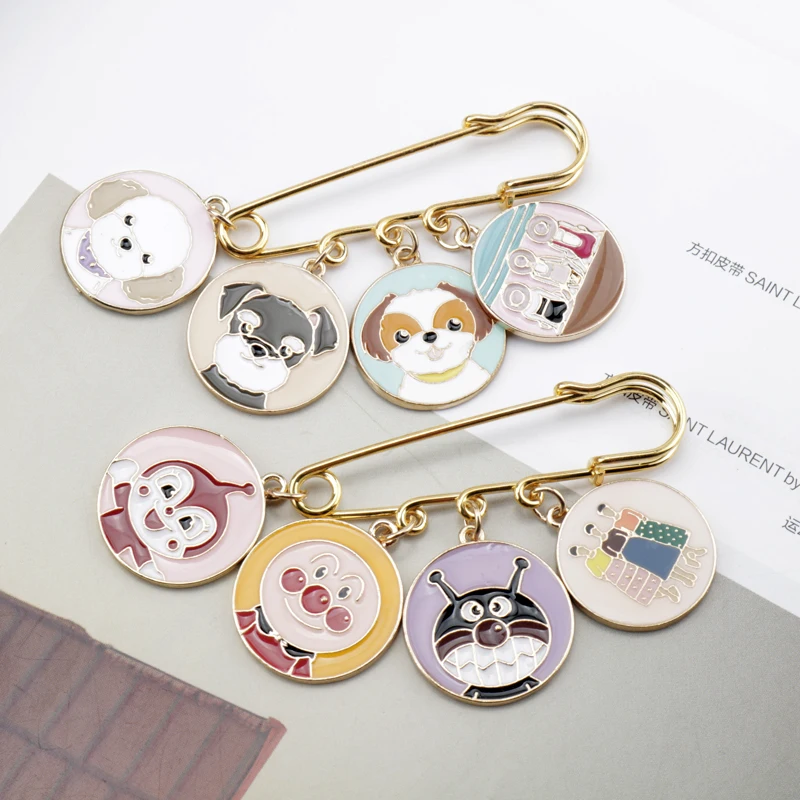 Новые модные милые животные серия мультфильм маленькая собака лацкан значки