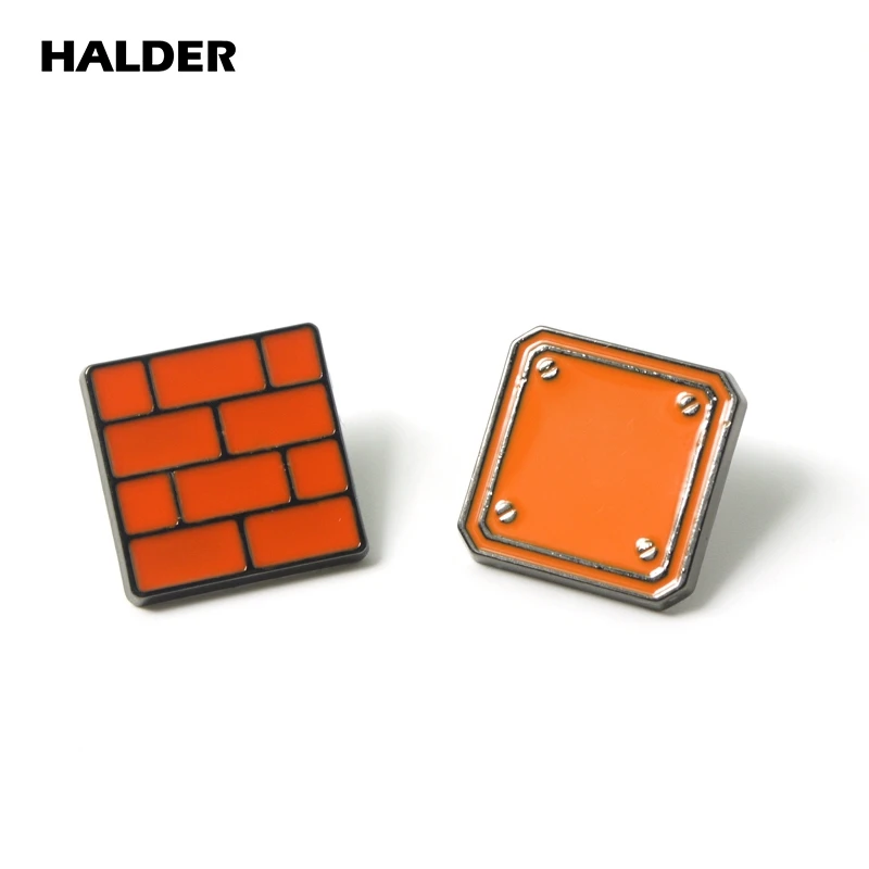 Игра halder Super Mario Bros Луиджи, гриб вопрос знак цветок броши Рыба значок с эмалью значок для рюкзака джинсовый брелок