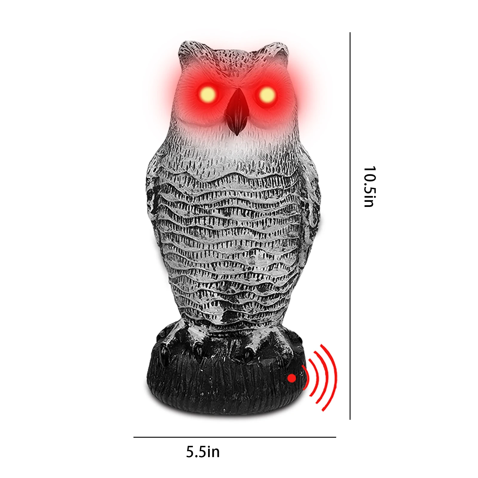 Реалистичный пашот птиц пластиковый Совы с вращающейся головкой и звуком для