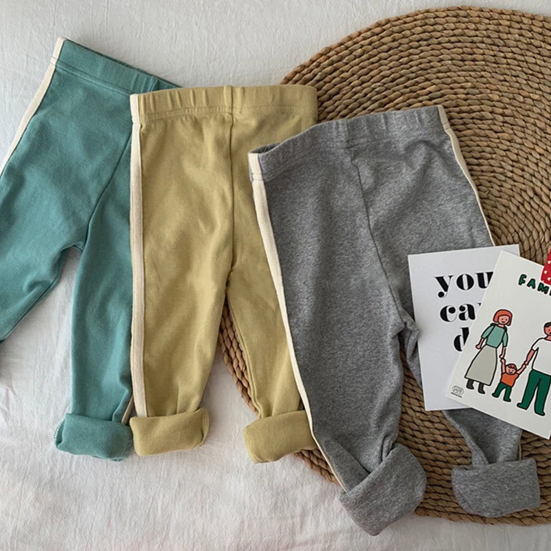 

Леггинсы для новорожденных, хлопковые, с высокой талией