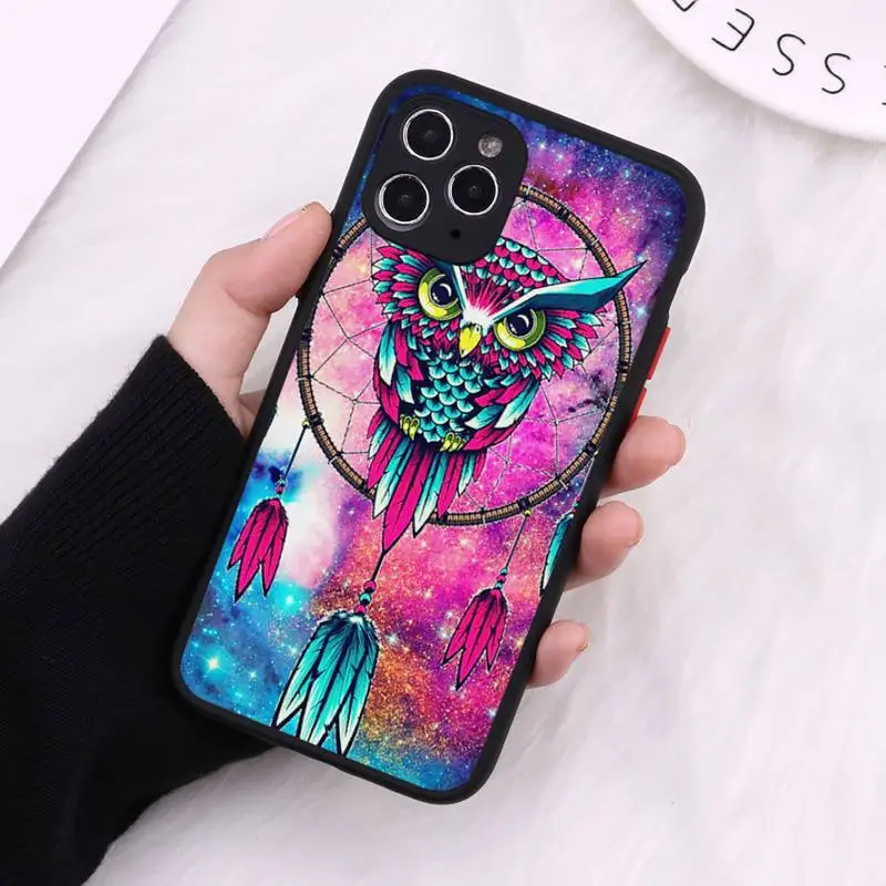 

animal owl Cartoon cute mighty Phone Case Matte Transparent For iPhone 12 Mini 11 Pro XR XS Max 7 8 Plus