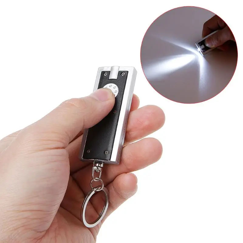 

2021 New Mini Super Bright Light LED FlashLight Plastic Single File Flashlights With Keychain