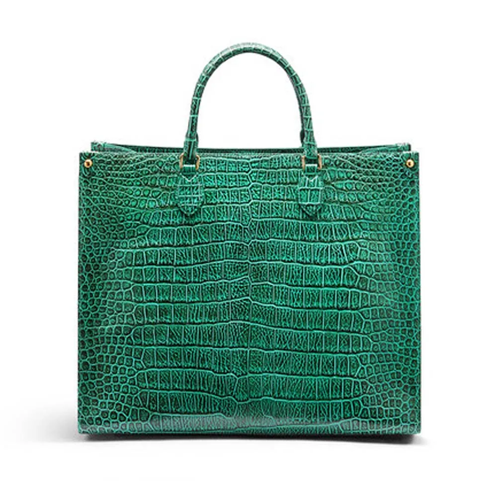

gete Pure manual Estuarine crocodile crocodile Female bag new large capacity women handbag fashion Female crocodile bag
