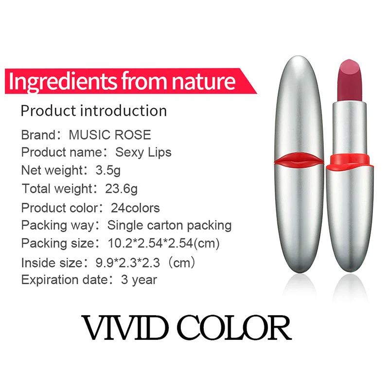 1 шт. губная помада длительное увлажнение матовый макияж косметика портативный