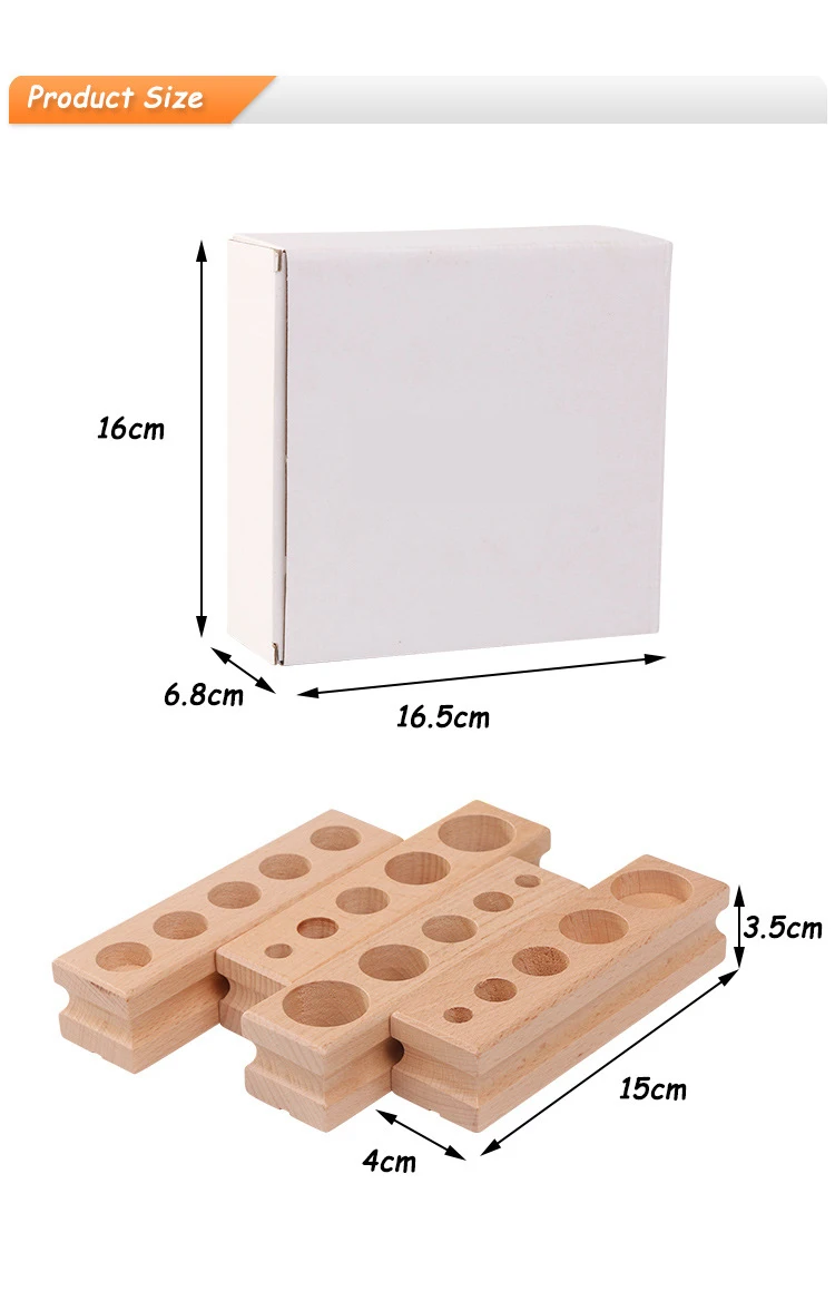 

3-6 years old Children toys Wooden cylinder socket for children's early education toys Educational beech toys for children