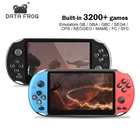 Портативная аркадная игровая консоль DATA FROG 5 дюймов, 3200 игр X12, портативная игровая консоль в стиле ретро, поддержка HD