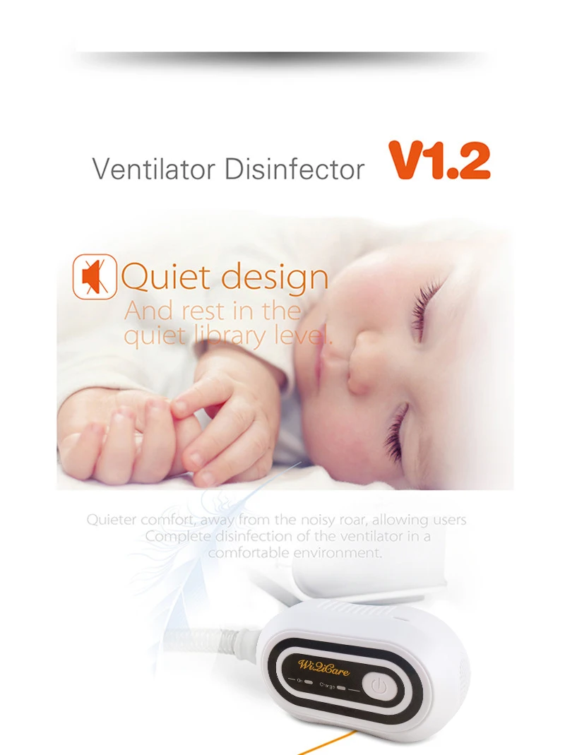 CPAP Cleaner Battery Portable CPAP Disinfector Respirator Sanitizer Ozone Sterilizer Apnea OSAHS OSAS Anti Snoring Ventilator
