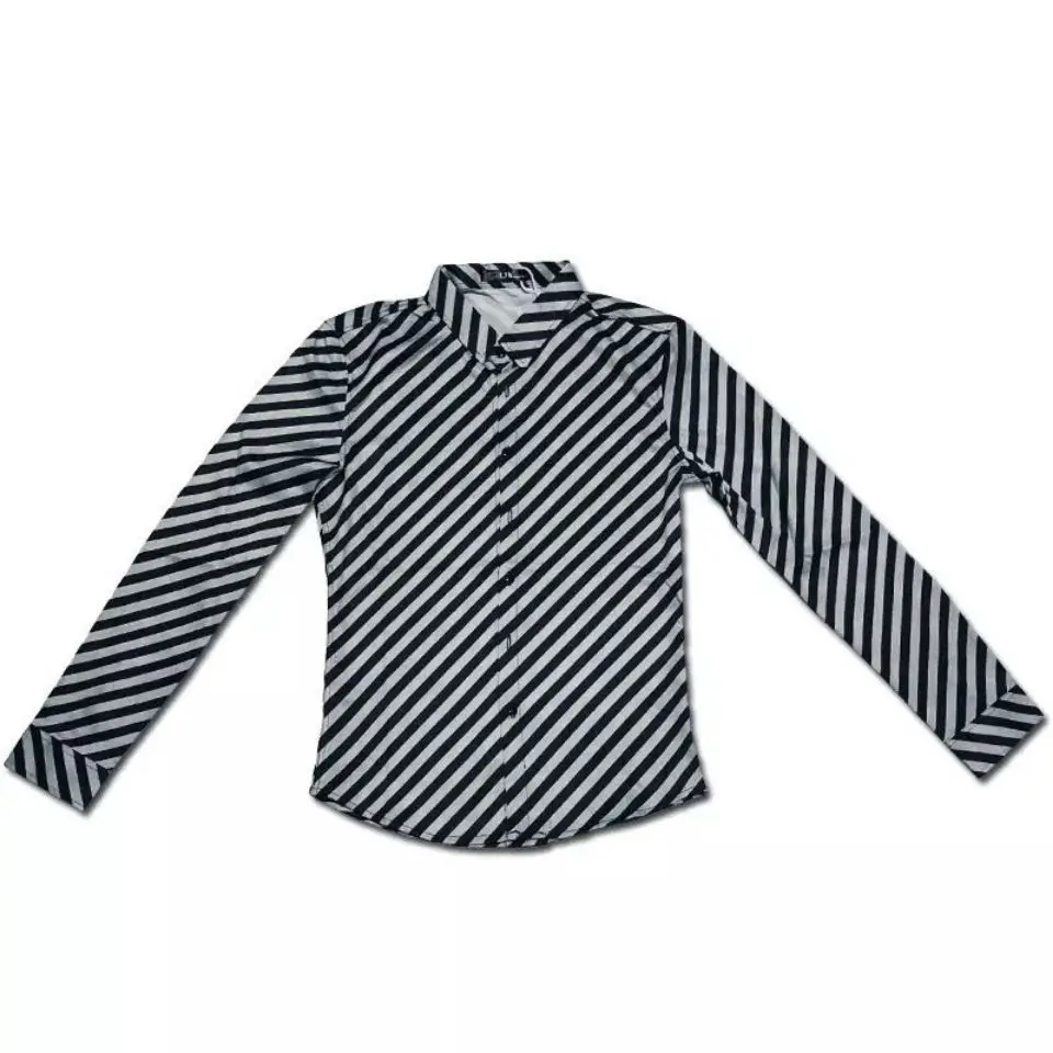 

Men's shirt long sleeve Korean fashion handsome autumn shirt handsome striped shirt autumn casual clothes