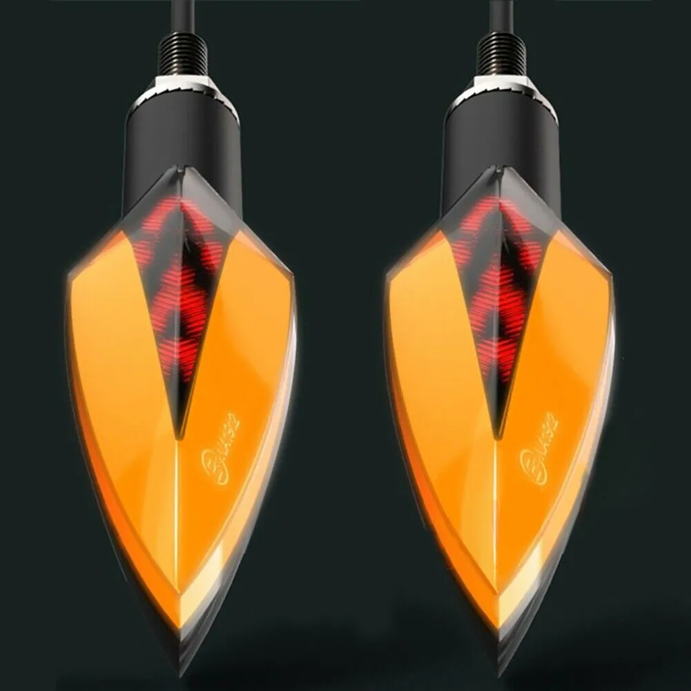 

2PCS Universal LED Motorcycle Turn Signal Light 12v Waterproof Amber Flasher Indicator Blinker Rear Lights Lamp Accessories