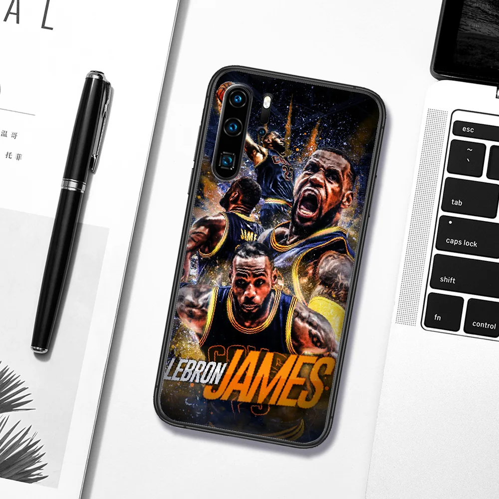 

LeBron Basketball King 23 James Phone Case For Huawei P Mate 10 20 30 40 Pro Lite Smart 2019 2021 black Bumper Painting Coque