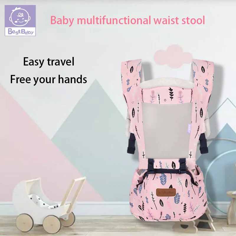 0-36 Months Bow Breathable Front Facing Baby Carrier Hipseat