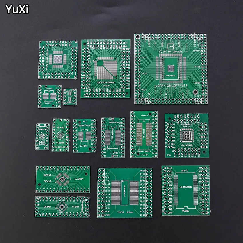 YUXI 10 шт. PCB плата SMD поворот в DIP-адаптер конвертерная пластина SOP 8/16/14/20/24/28P SOT89 SOT23