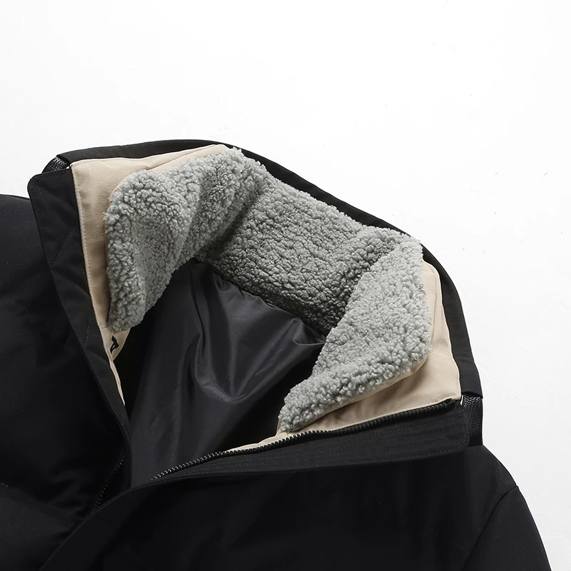 Men jacket  lamb down collar  casual cotton-padded coats winter thick warm padded jacket lapel new fashion outwear