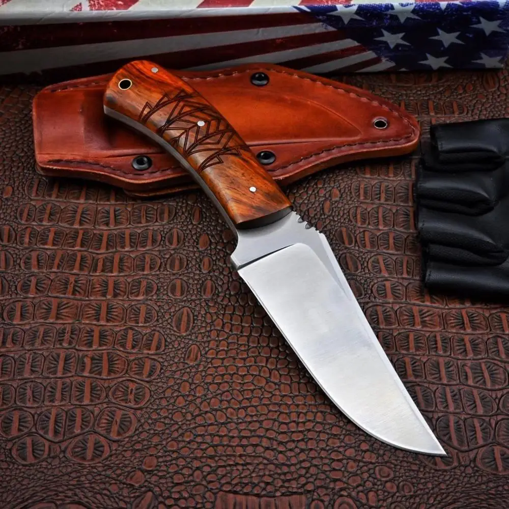 Нож для выживания Full Tang инструменты в дикой природе стальной нож DC53 с