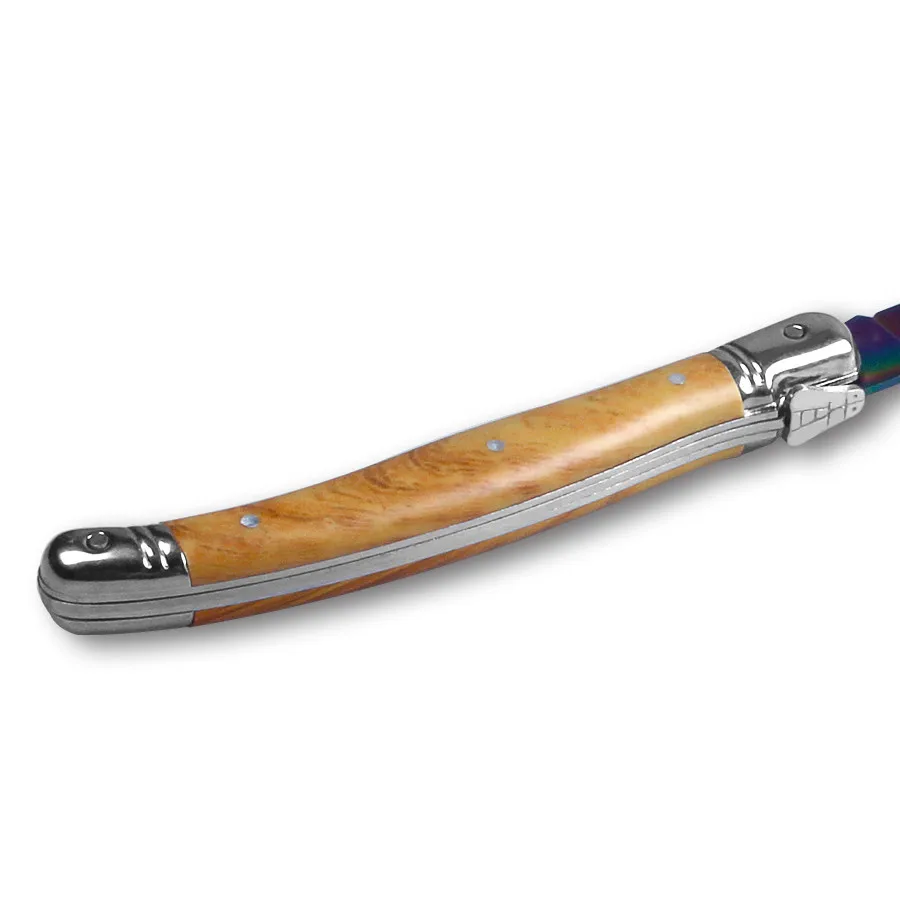 Складной нож из нержавеющей стали бытовой с разноцветным титановым покрытием