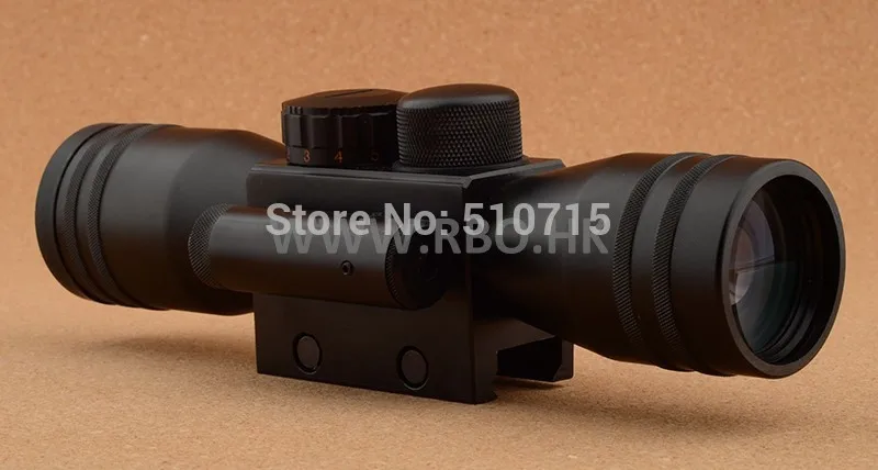 Винтовочный прицел 4X32 и красный лазерный для базового крепления Пикатинни 20 мм
