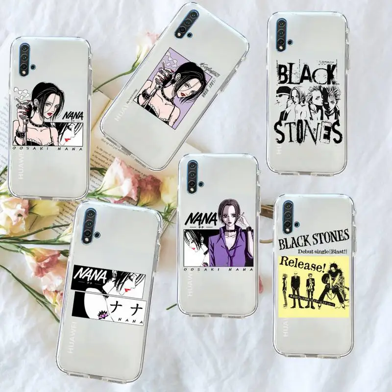 

Nana Osaki Anime Phone Case Transparent for Huawei honor P mate 40 20 30 10 50 i 9 x mate pro lite 8a