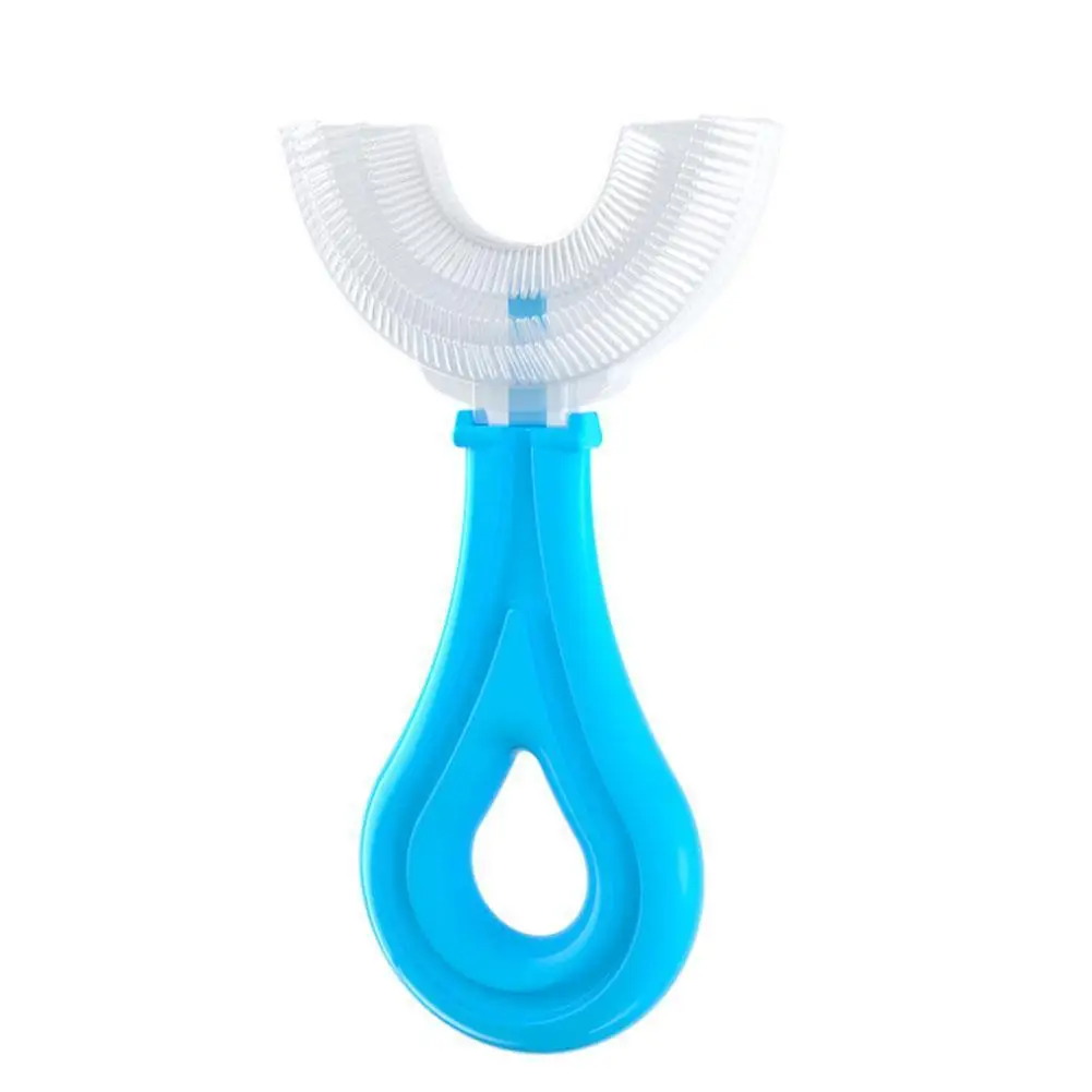 

Manual Children's U-shaped Toothbrush Comfortable Handle Mouth Tool Brush Baby Cleaning Silicone Teeth Whitening O9G9