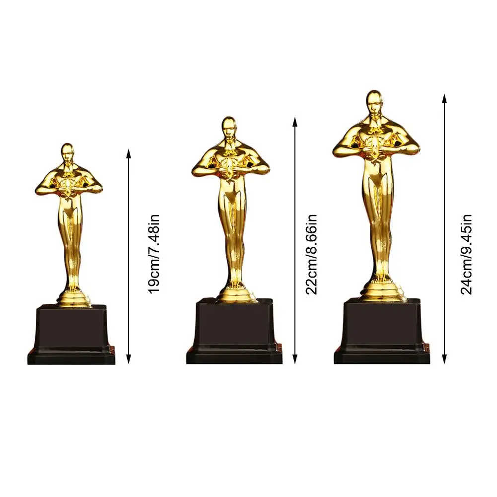 

Oscar Trophy Awards Plastic Gold-Plated Team Sport Competition Craft Souvenirs Party Celebrations Gifts 19/22/26cm