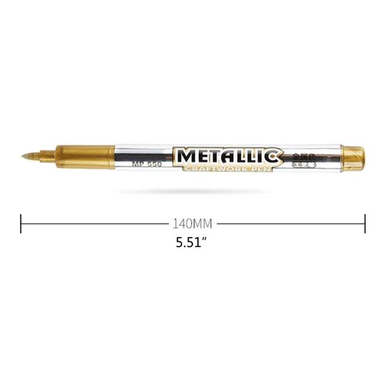 

12Pcs Gold Silver Epoxy Resin Drawing Pen Graffiti Point Pen Marker Acrylic Paint Highlights Metallic Permanent Markers