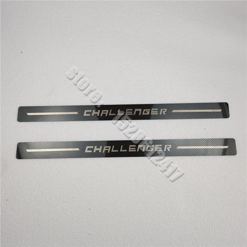 For DODGE CHALLENGER 2009-2020 Door Sill Scuff Plate Guard Stainless Steel Kick Pedal Sticker Car Styling Accessories