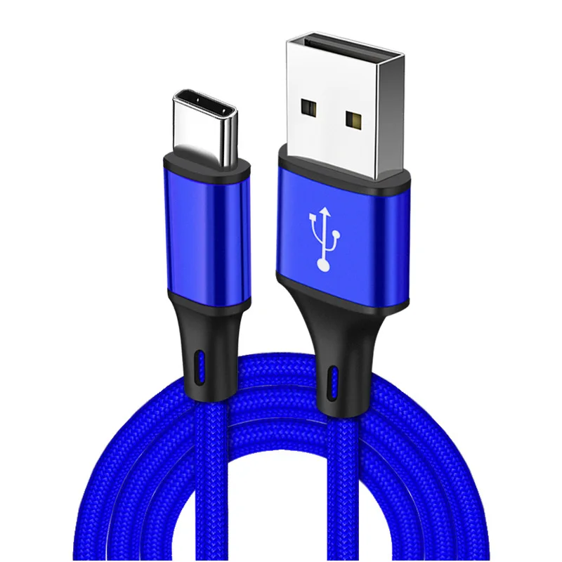 

2m mobile phone data cable 3m usb fast charging nylon braided extension for Apple Android type-c charging cable