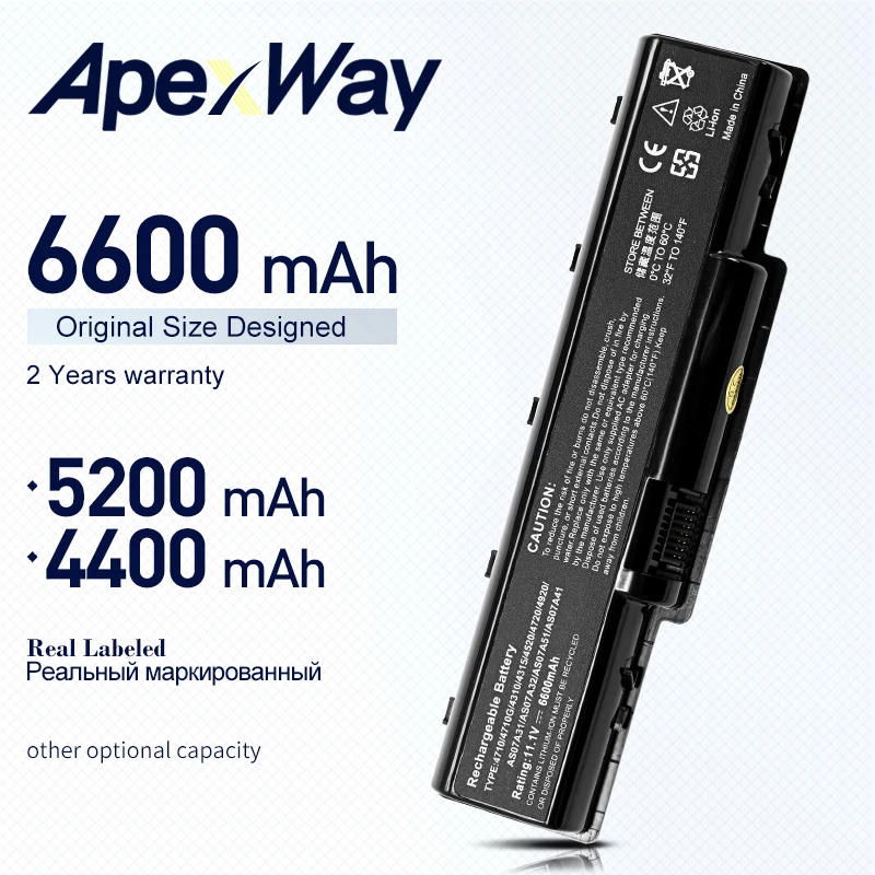 ApexWay Батарея для ноутбука Acer Aspire 4710 2930 4535 5740 AS09A61 AS09A71 BT.00604.023 BT.00604.030 AS07A52 AS07A72