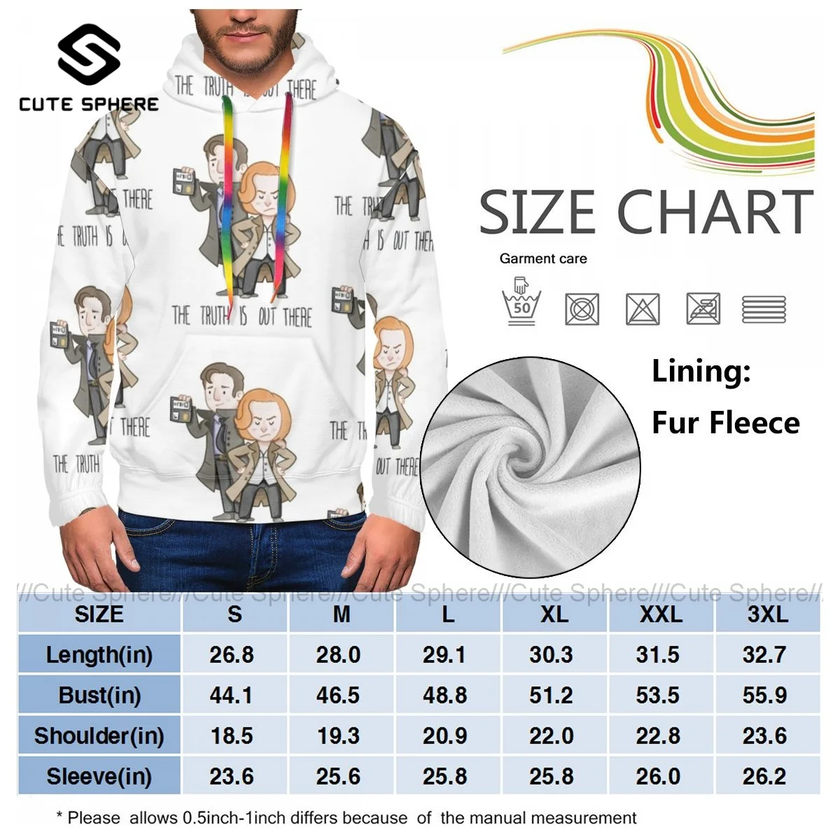 

X Files Hoodies Warm Polyester Hoodie Outdoor Cool Long Pullover Hoodie Mens Oversize