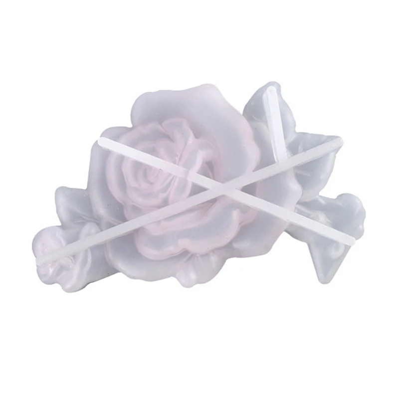 

DIY Crystal Epoxy Resin Mold Rose flower Ornaments Decorations Silicone Mould