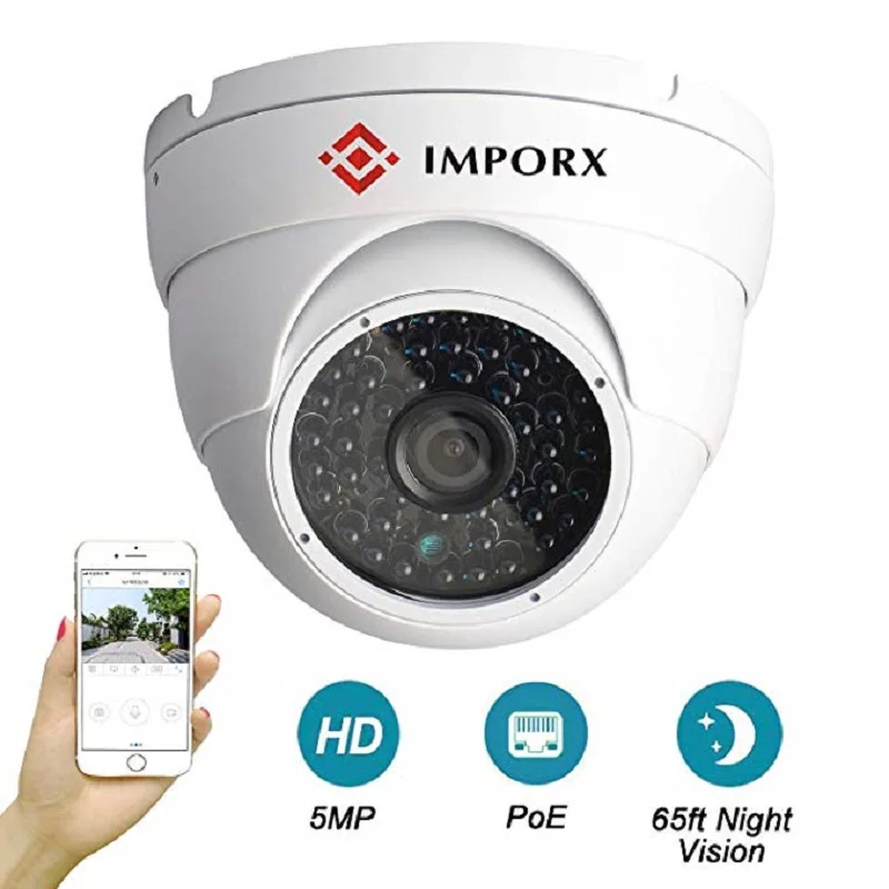 IMPORX 5MP HD 2592x1944 POE IP Камера Широкий формат 3 6 мм Открытый Водонепроницаемый