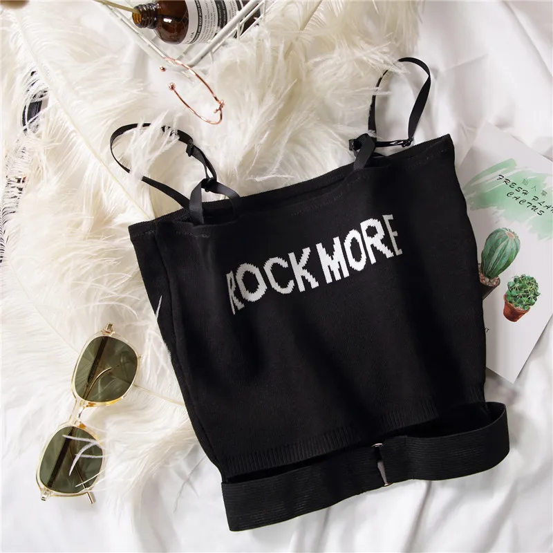 Топ женский летний с ремнем и надписью ROCK MORE 2020 | Женская одежда