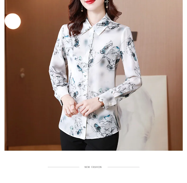 

Шелковые атласные свободные женские рубашки, повседневные блузки с длинным рукавом, новые модные блузки, летняя одежда