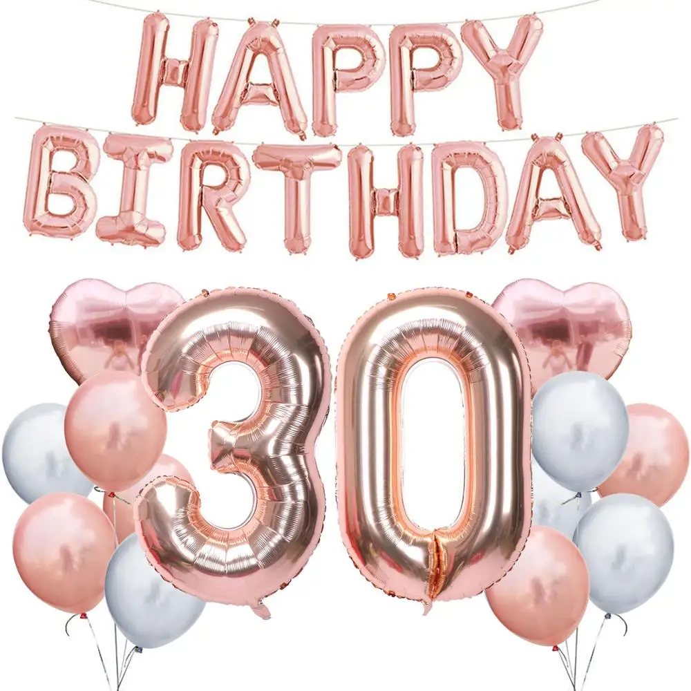 No.51 Amawill, розовое золото, для взрослых, 50 лет, с днем рождения, фольга, шар, день рождения, вечеринка, украшения, 50 лет, юбилей, принадлежности, 75D - Цвет: No.51