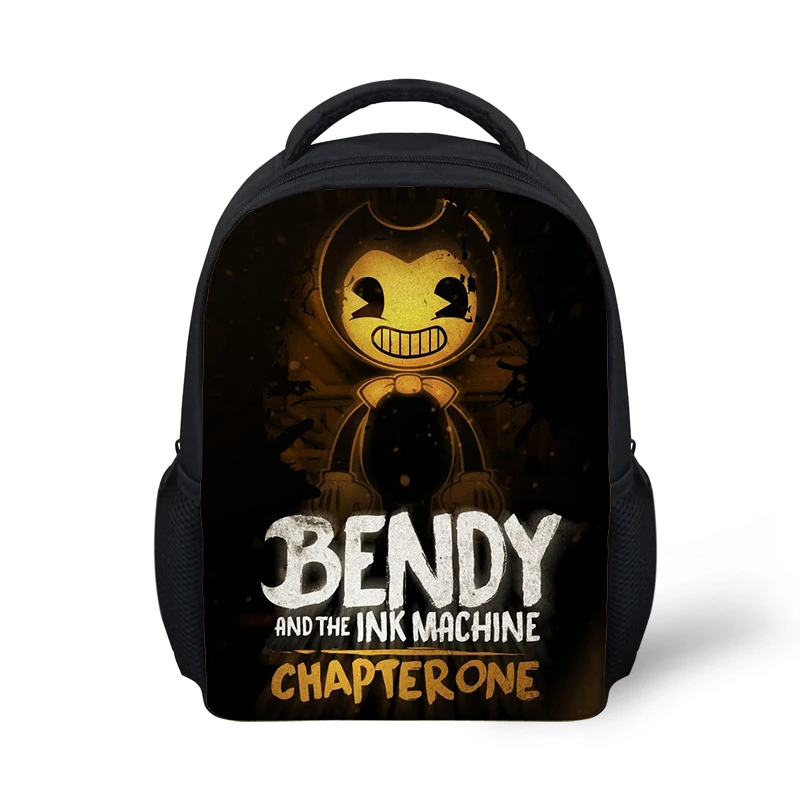 HALYUNASC Cool Kindergarten Backpack Hot-Game-Bendy-Ink-Machine Print Pattern Students School Bag Boys Mochila Mini Book Bag