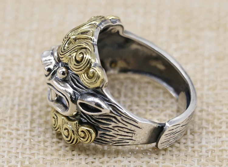 925 STERLING SILVER Pi Xiu beast men men's rings Ring jewelry A3341 | Украшения и аксессуары