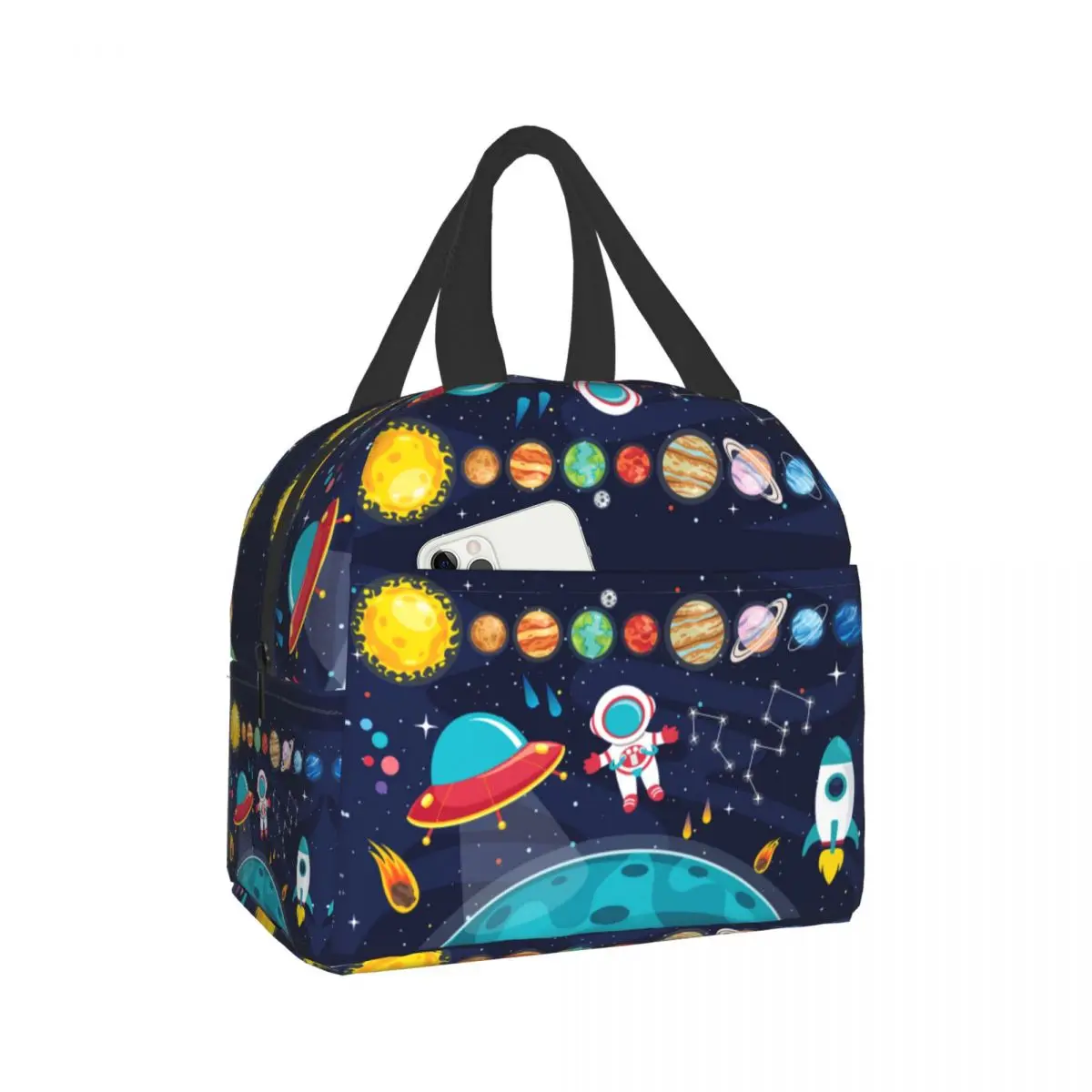 

star spacecraft Easily used as lunch bag, picnic bag, sundry bag or shopping bag star space bento lunch bags for women
