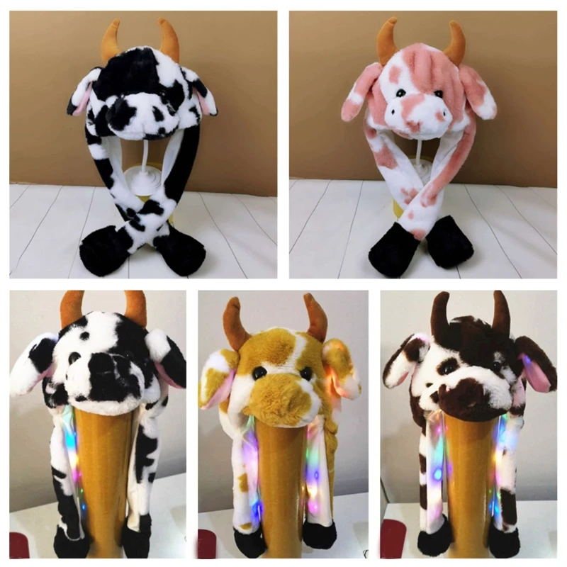 Светодиодный светильник на плюшевая шапочка в виде животного с движущимися