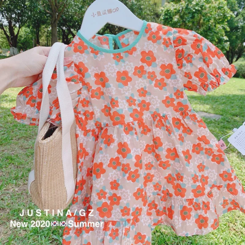 

Girls Clothing Summer Lolita Floral Korean Casual Dress 2021 Children Dresses For Women Sundress Toddler Flower Girl Kids Clothe