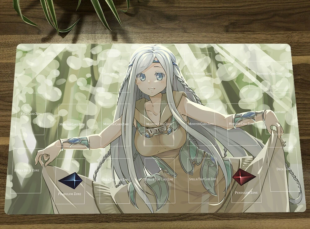 

YuGiOh Maiden с глазами, синий коврик TCG, игровой коврик для торговых карт, игровой коврик для геймпада, резиновый коврик для мыши, настольный игров...