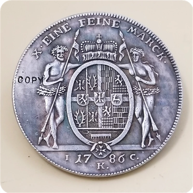 1786 ICK немецкие Штаты (шварцбург рудолштадт) 1 Thaler Ludwig Gunther II копия